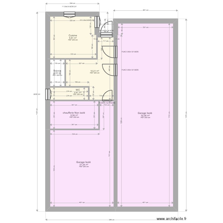 Chanut . Plan de 18 pièces et 224 m2