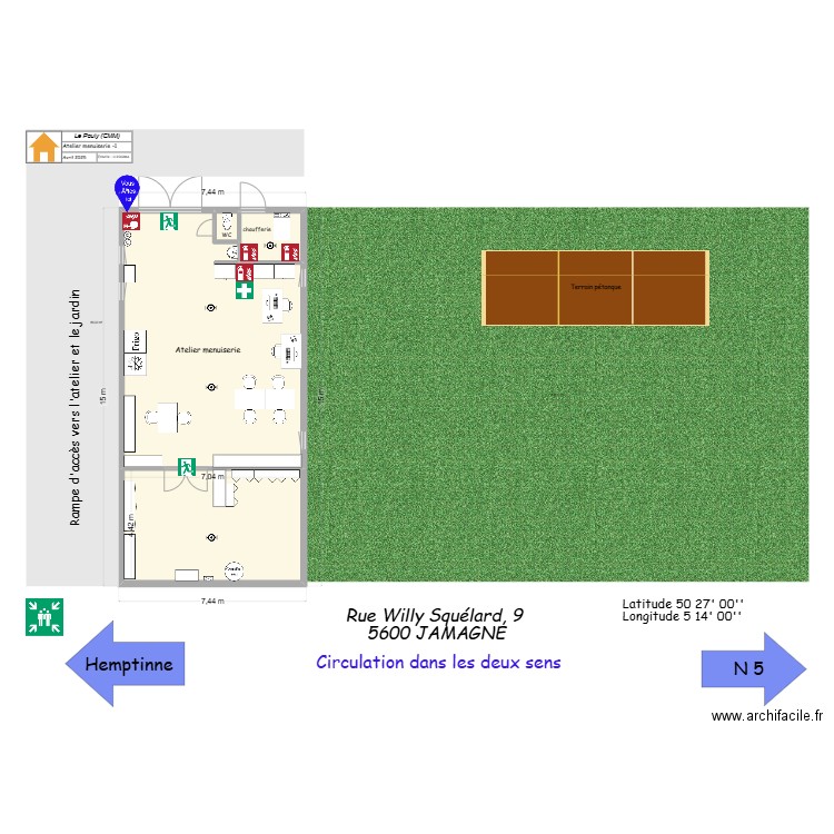 pouly -1. Plan de 4 pièces et 101 m2