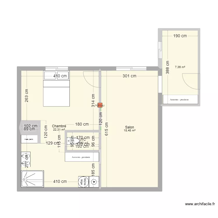 LOGEMENT N&deg;1 CHOLET. Plan de 