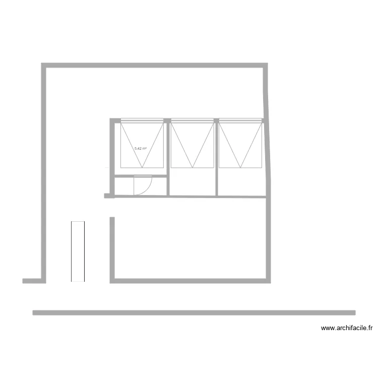 ter 58 fibre. Plan de 1  et 5 m²