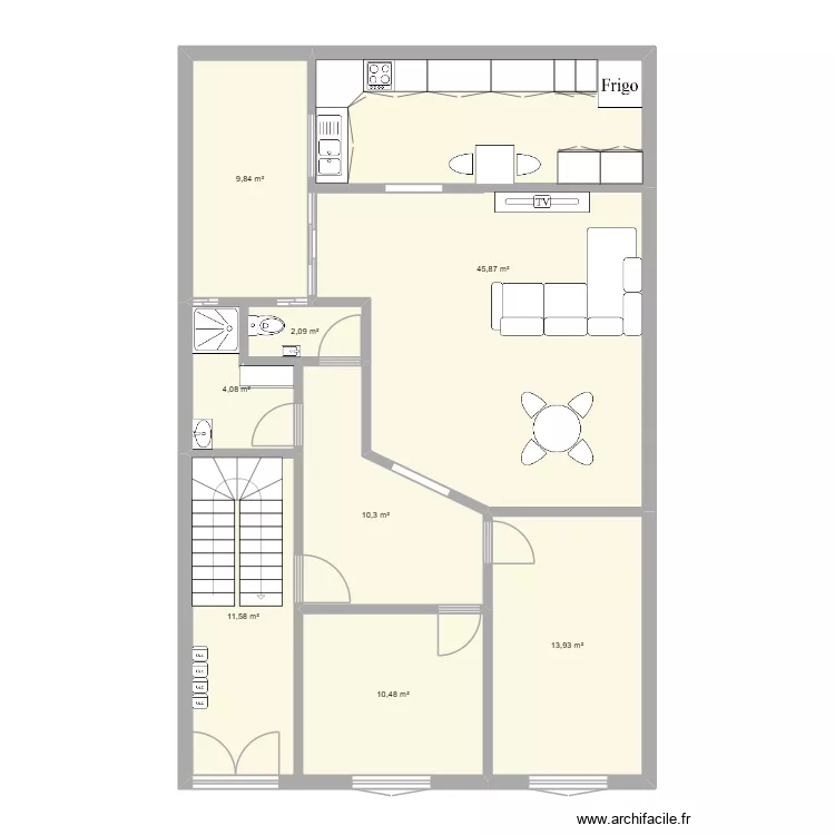 Plan1. Plan de 8  et 108 m²