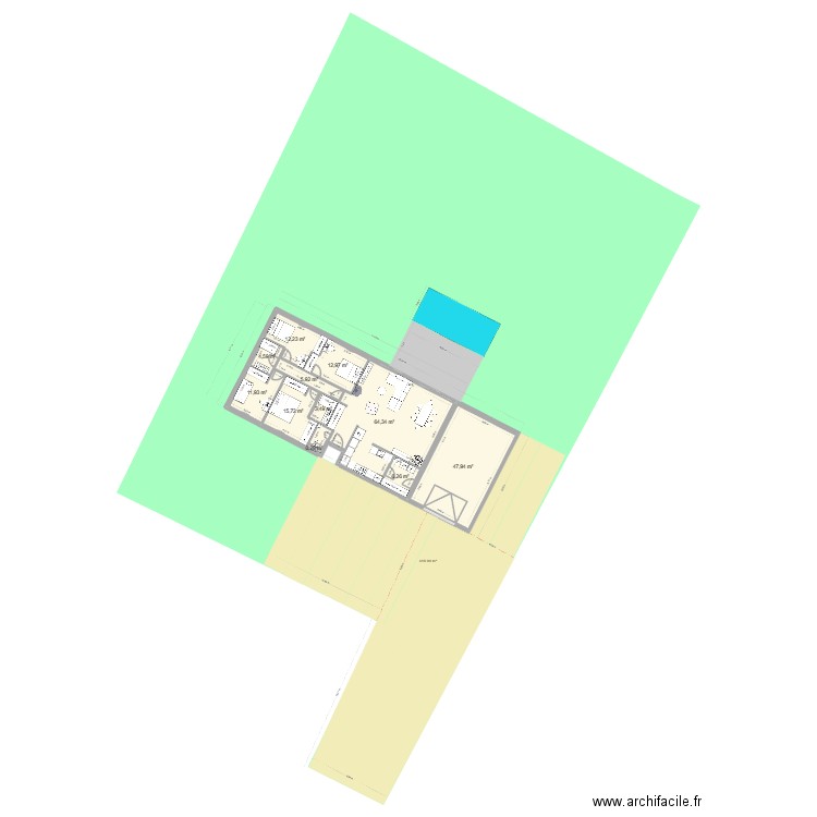 MAISON HAUT BESSIERES. Plan de 12 pièces et 377 m2