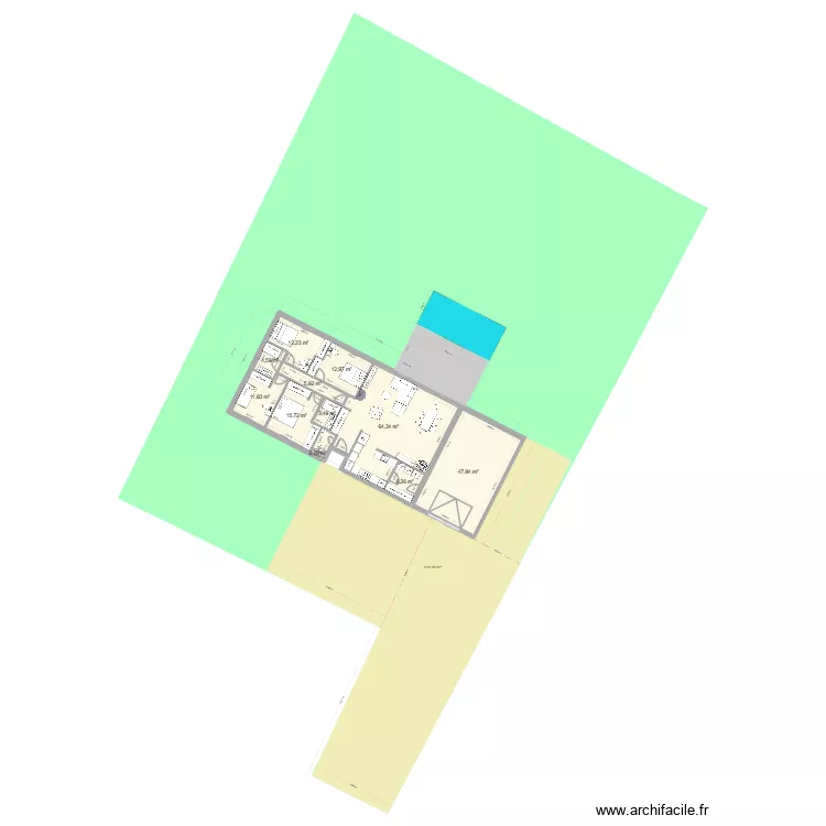 MAISON HAUT BESSIERES. Plan de 12 pièces et 377 m²