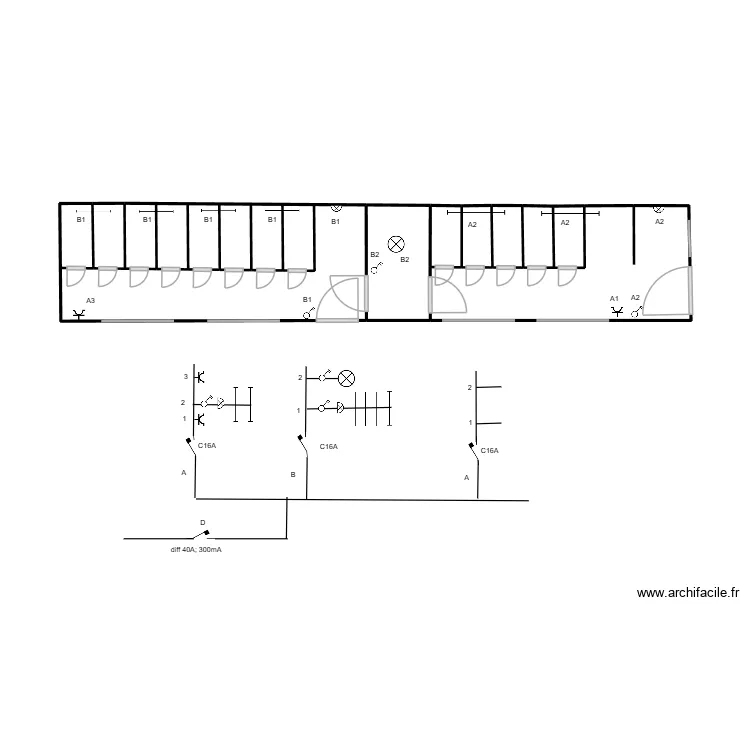 NDLC TD4 : Unifilaire et Emplacement. Plan de 9  et 20 m²