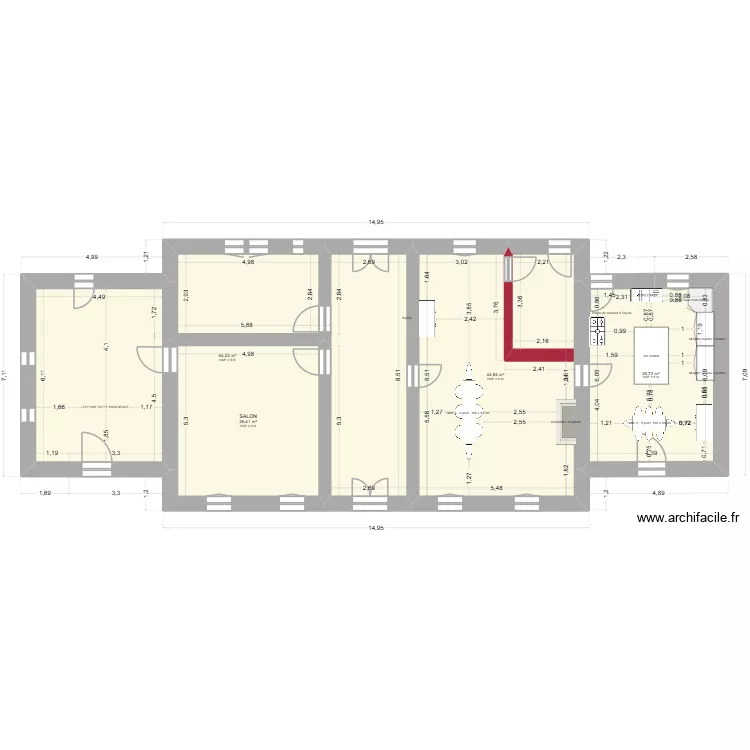 Subles 26-03-31 RDC equipé. Plan de 4 et 162 m² Subles 26-03-31 RDC equipé. Plan de 4 et 162 m²