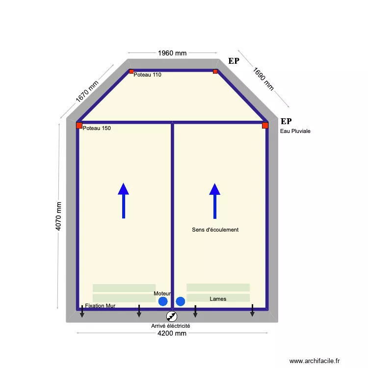 Gueraud 2. Plan de 4  et 41 m²