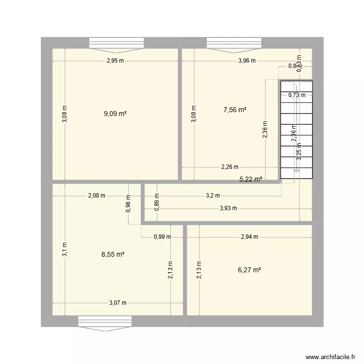 CHAMBRE ENFANTS DA SILVA BREYSSE 1. Plan de 5  et 37 m²