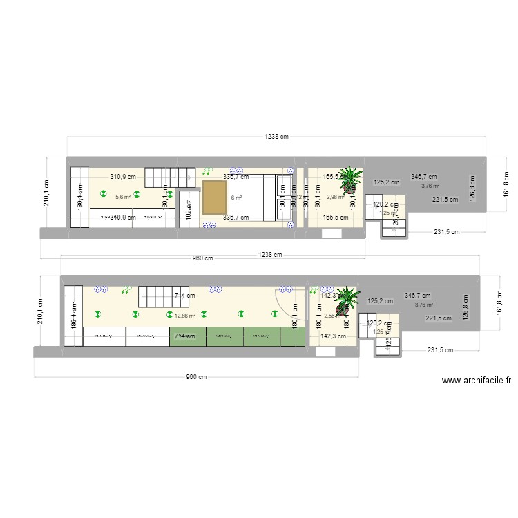 BIRIATOU2 ANNEXE. Plan de 10 pièces et 40 m2