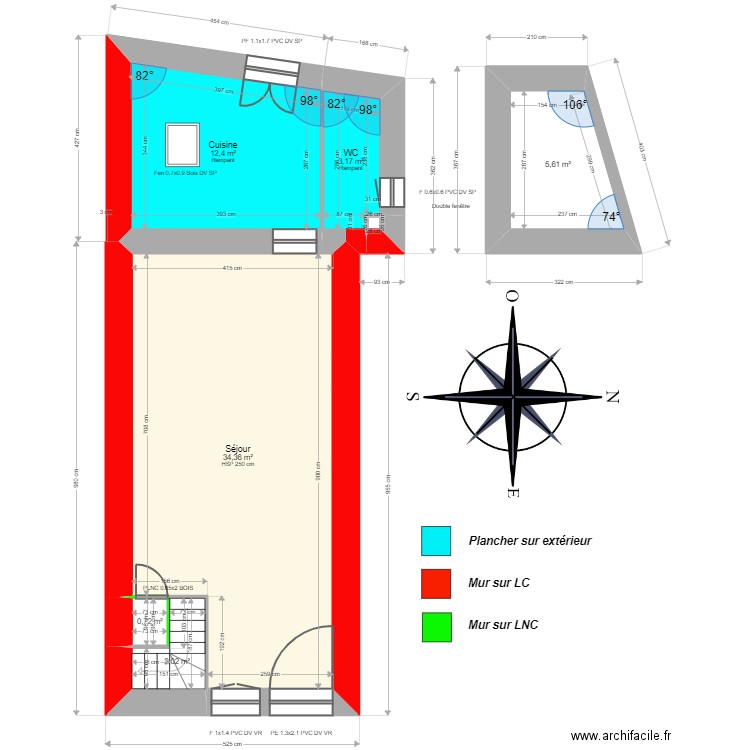 ML24003237 . Plan de 17 pièces et 150 m2