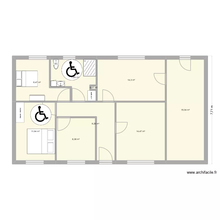 maison adaptée. Plan de 9 et 93 m² maison adaptée. Plan de 9 et 93 m²
