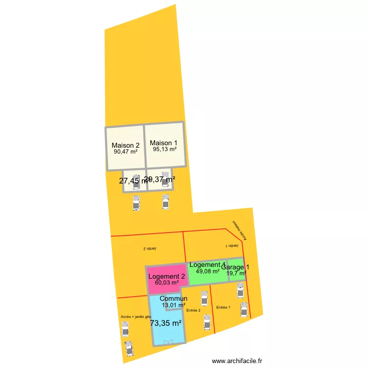 Projet bis La Grange Mouzillon n°1. Plan de Projet bis La Grange Mouzillon n°1. Plan de