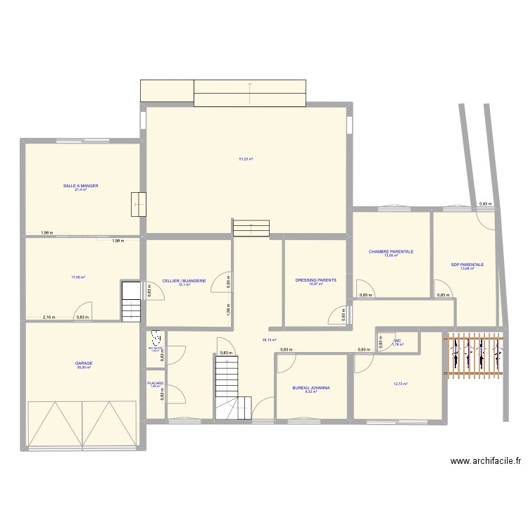 MAISON IA RDC PLAN ELEC. Plan de 14 pièces et 239 m2