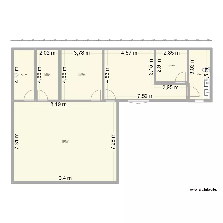 tornada. Plan de 7 et 145 m² tornada. Plan de 7 et 145 m²