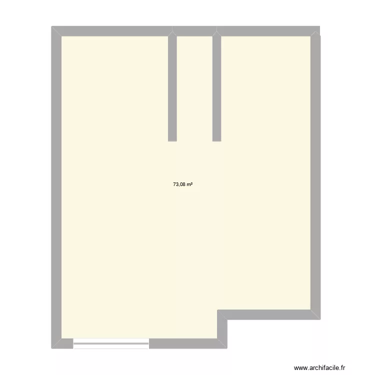 vincelle sous sol. Plan de 1 Pièce et 73 m²