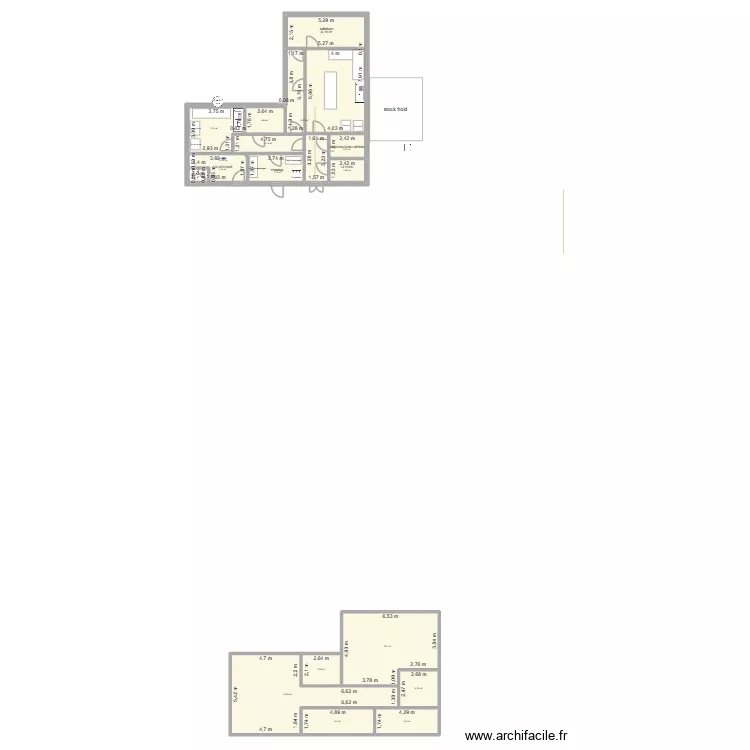 plan Jacques Mariani. Plan de 15  et 181 m²