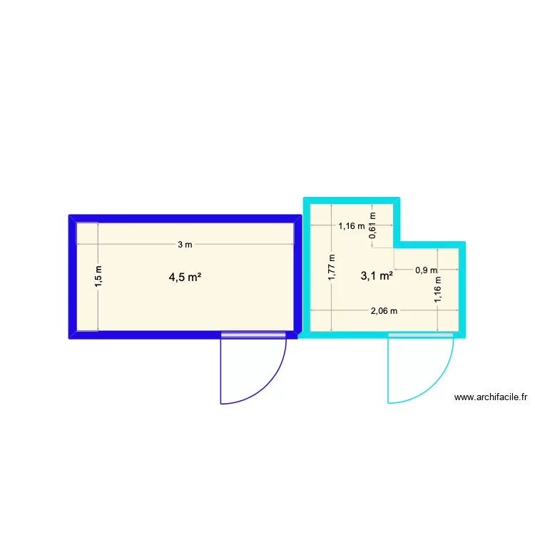 Sainte Marie CF + et -. Plan de 