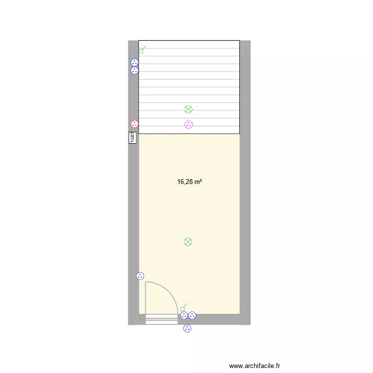 GARAGE LOISON. Plan de 1  et 16 m²