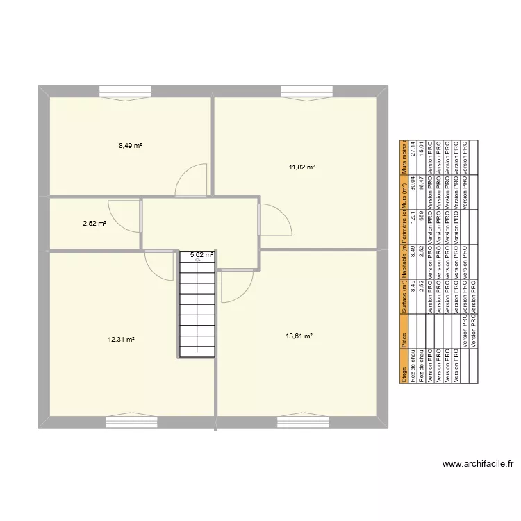 plan &eacute;tage Grevaz. Plan de 