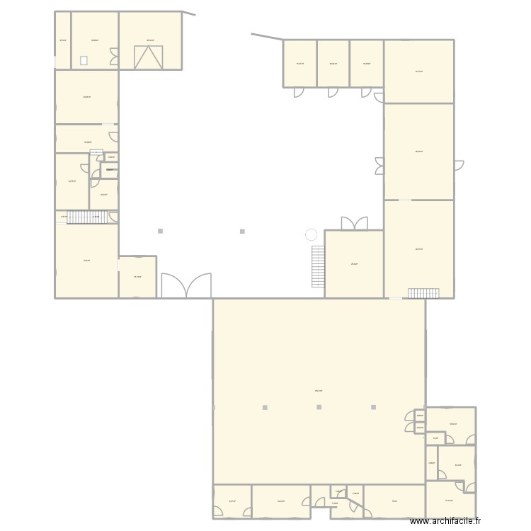 ARNAS. Plan de 34 pièces et 730 m2