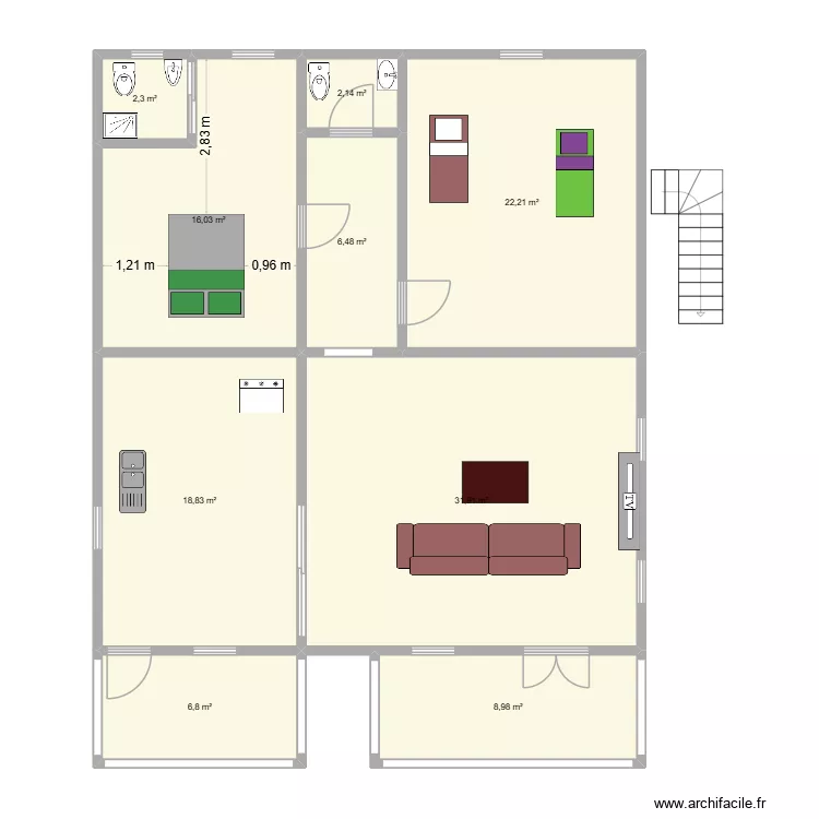 MANU. Plan de 9 pièces et 116 m² MANU. Plan de 9 pièces et 116 m²