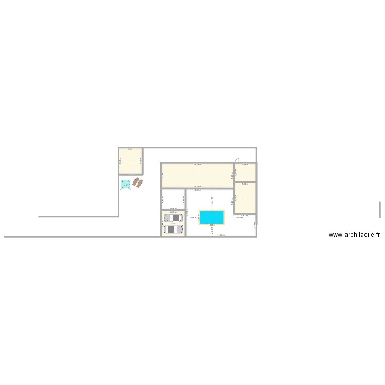Gravette. Plan de 6 pièces et 331 m2