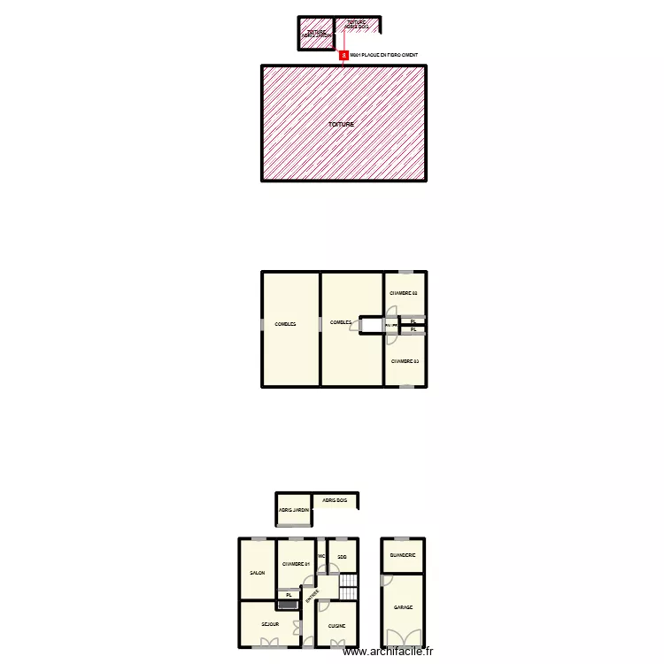 PLAN ST GILLES GUIGS. Plan de 26 et 196 m² PLAN ST GILLES GUIGS. Plan de 26 et 196 m²