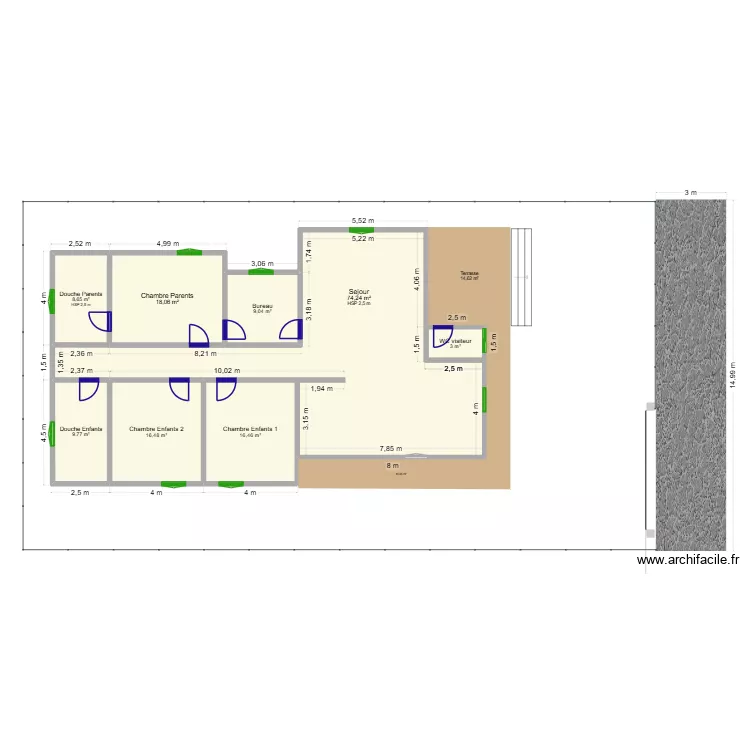 MAISON GERALD. Plan de 8 et 156 m² MAISON GERALD. Plan de 8 et 156 m²