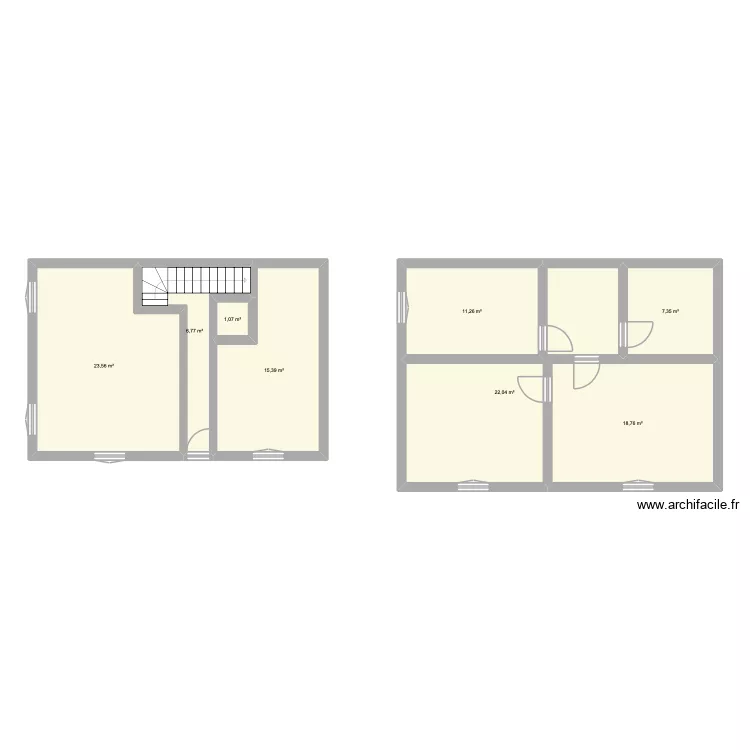 maison actuelle. Plan de 