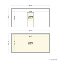 Paroie du fond de chambre 3 eme &eacute;tage et Plafond