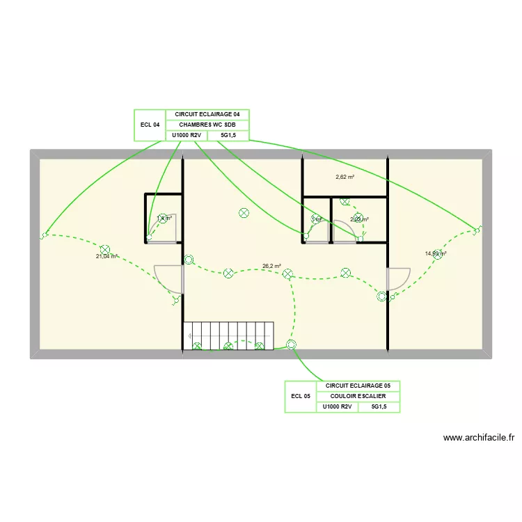CAMILLE N1 ECL. Plan de 7 pièces et 69 m²