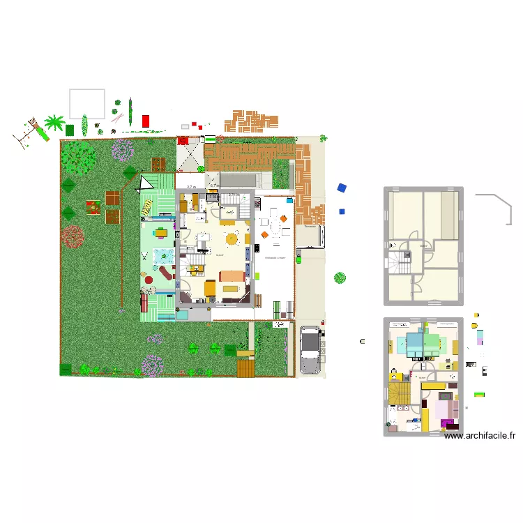 RdCh lot 5. Plan de 4  et 169 m²
