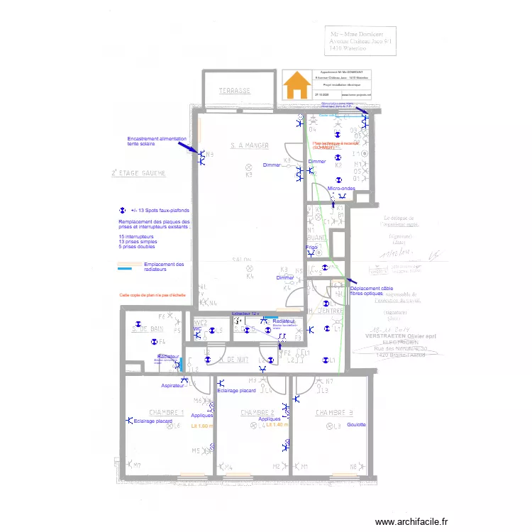 PROJET ELECTRICITE 301025 1. Plan de 
