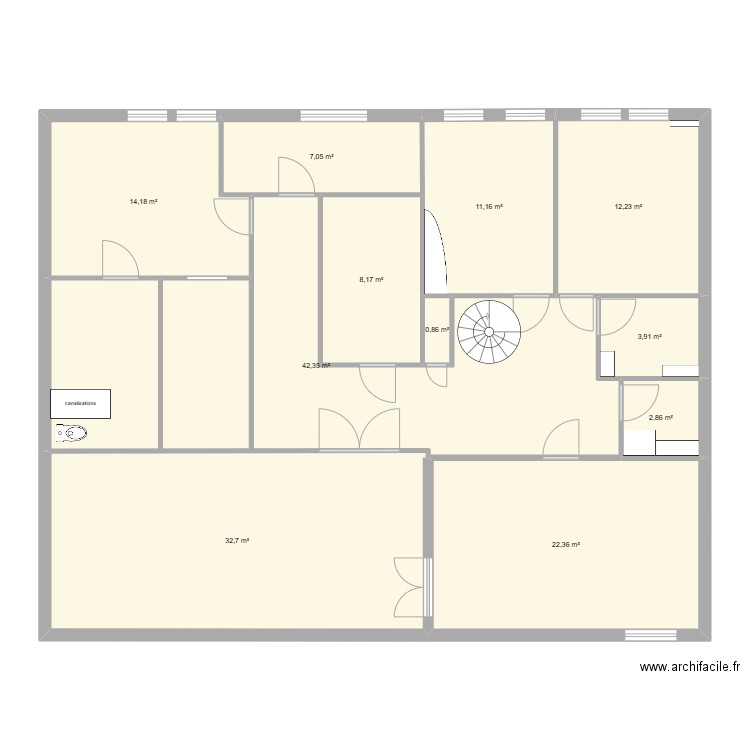 Chardon Lagache Milan. Plan de 11 pièces et 158 m2