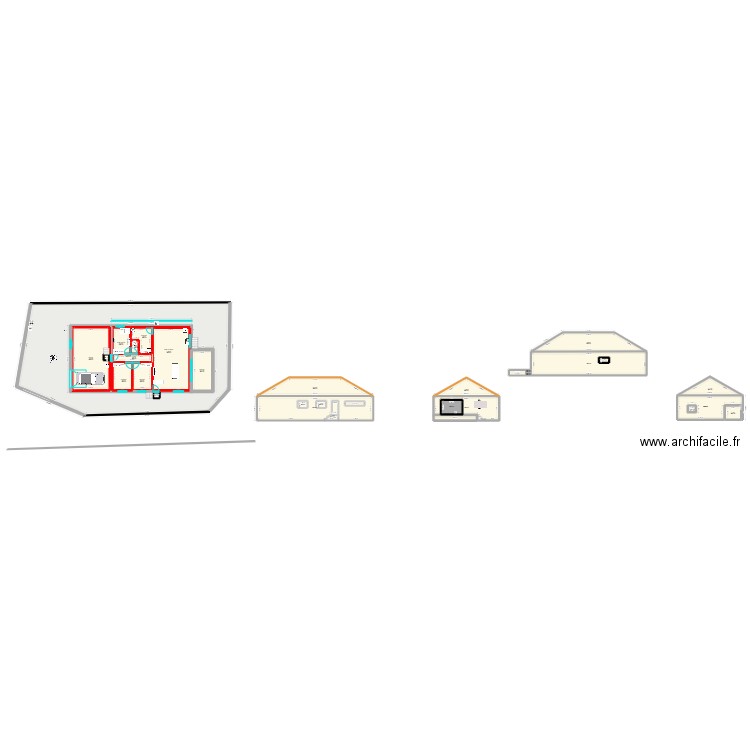 MAISON 1. Plan de 33 pièces et 812 m2