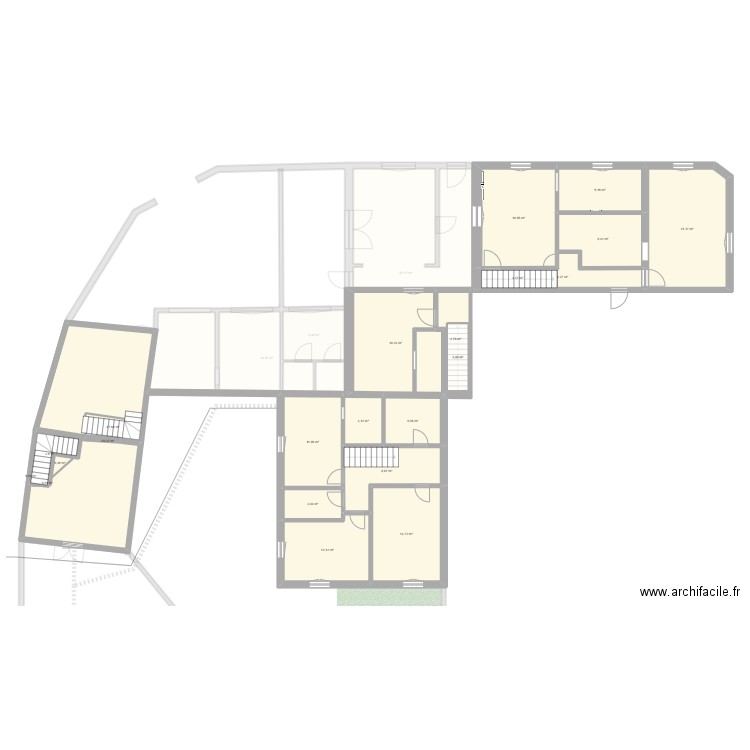 maison mamie bureau 3.2. Plan de 34 pièces et 440 m2