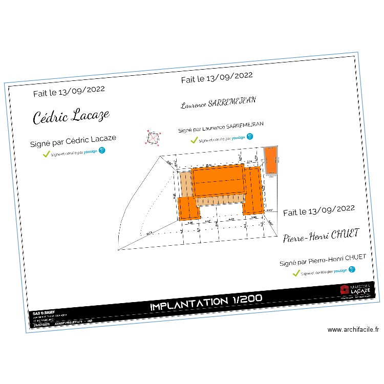 PLAN DE MASSE . Plan de 1 pièce et 18 m2