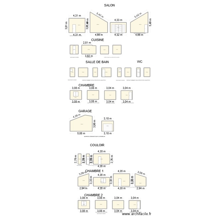 AHSAM / ENERGIE / ST MAXIMIN / SURFACE. Plan de 33 pièces et 263 m2