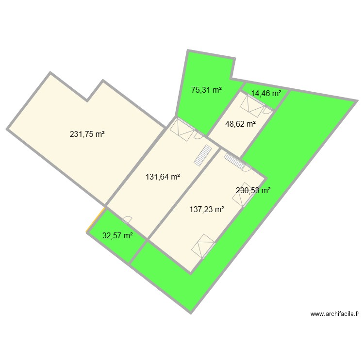 rouquettes. Plan de 0 pièce et 0 m2
