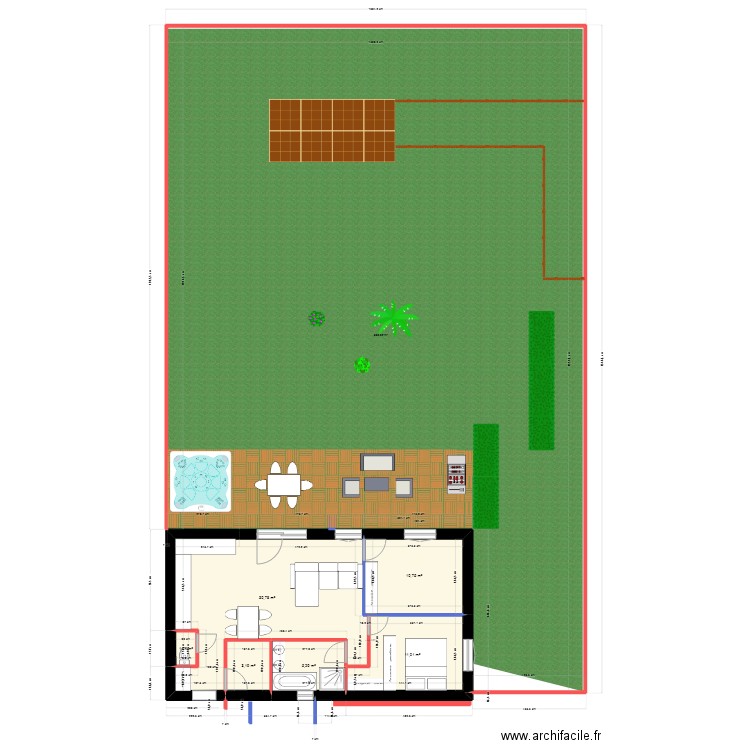 maison garage14 ok 3. Plan de 6 pièces et 62 m2