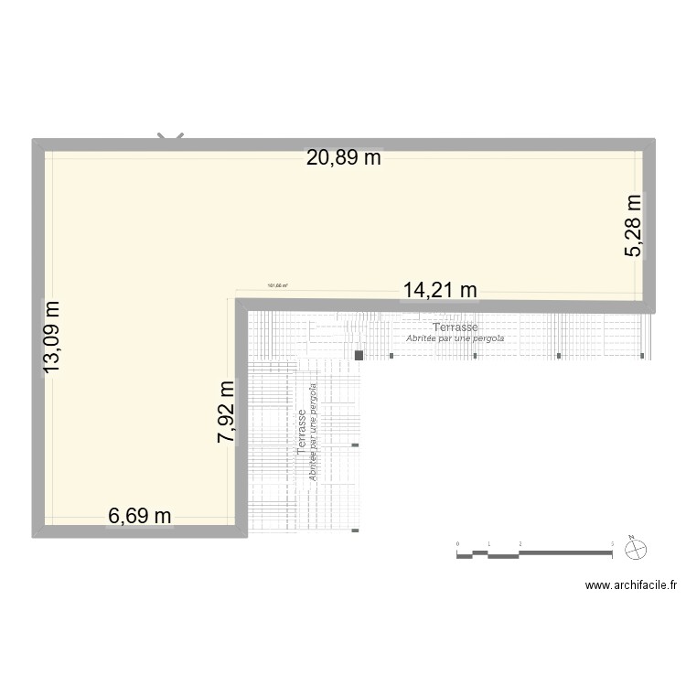 Salses. Plan de 1 pièce et 162 m2