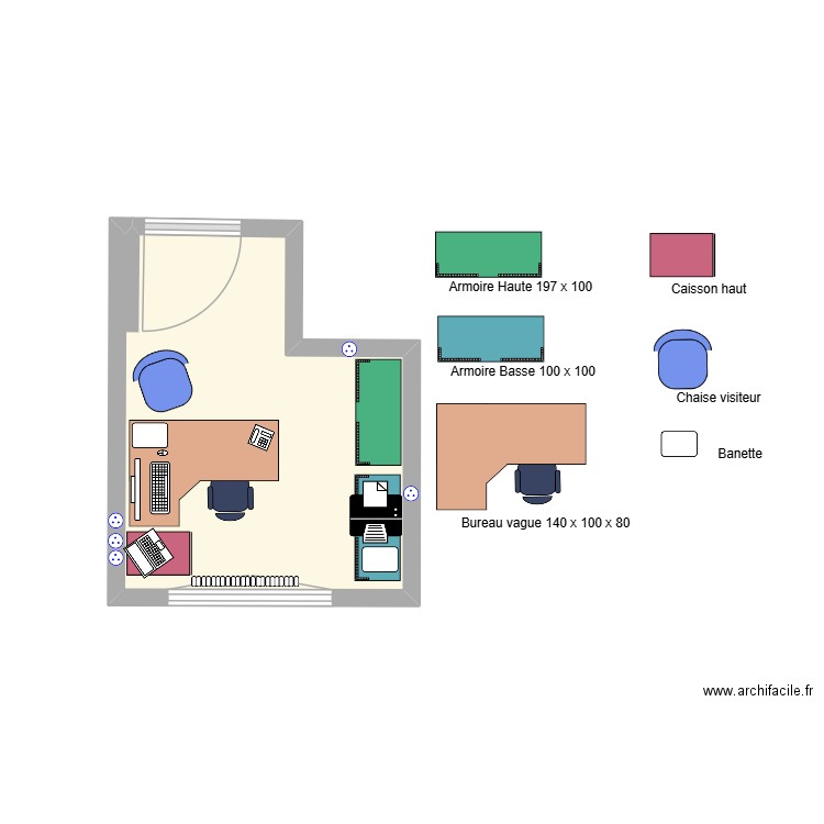 Bureau REAPE Arbre Sec. Plan de 1 pièce et 7 m2