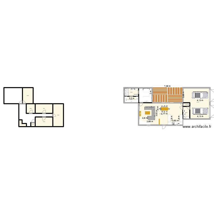 maison bof. Plan de 13 pièces et 168 m2