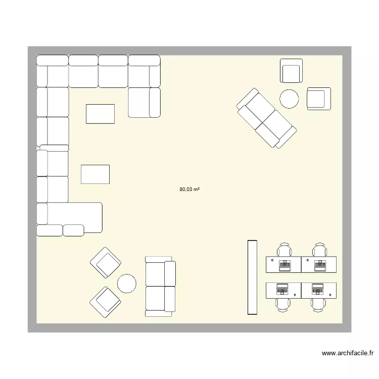 Plan sokoa. Plan de 1  et 80 m²