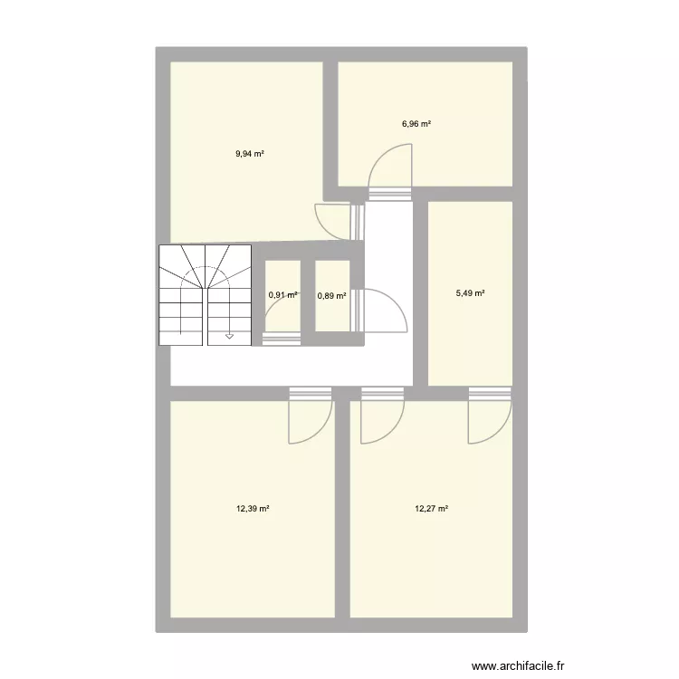 Maison Marcy etg 2. Plan de 7 Pièces et 49 m²
