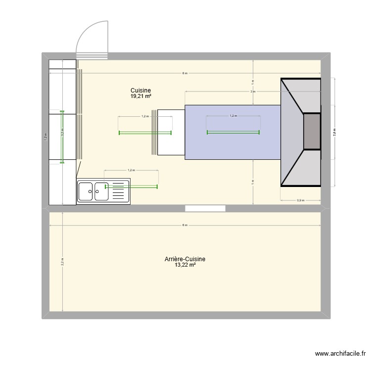 Cuisine. Plan de 0 pièce et 0 m2
