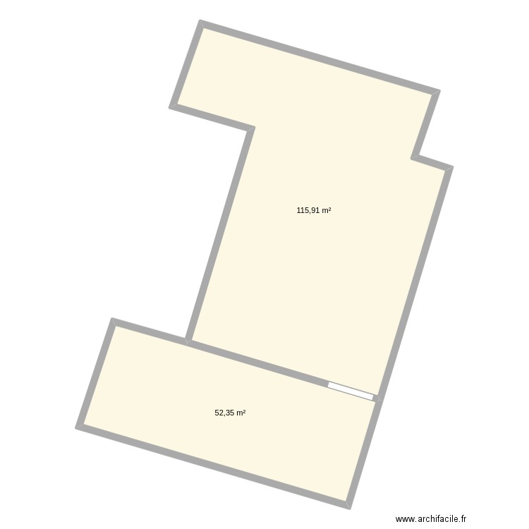 CHISTEL. Plan de 2 pièces et 168 m2