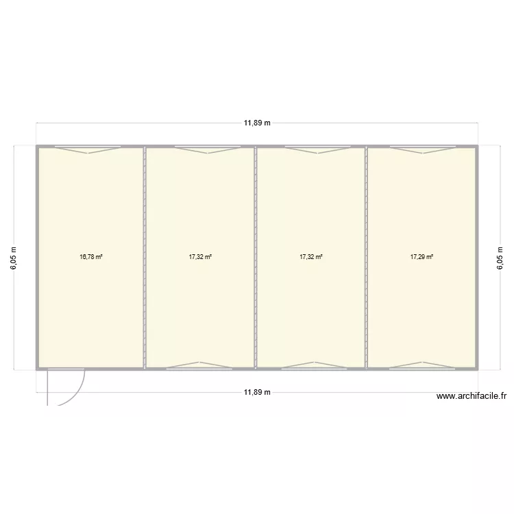Frasnes indicatif. Plan de 4 Pièces et 69 m² Frasnes indicatif. Plan de 4 Pièces et 69 m²