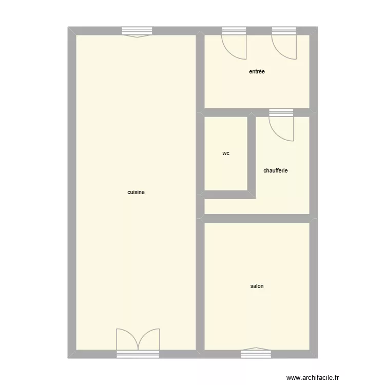 gendrot &eacute;tat initial rdc. Plan de 5  et 73 m²