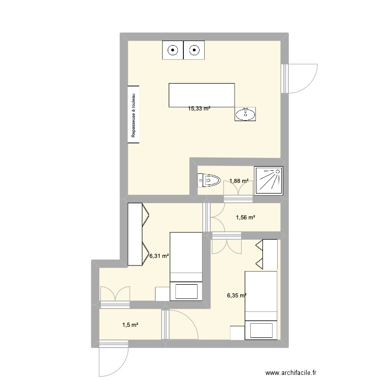 laundry. Plan de 0 pièce et 0 m2