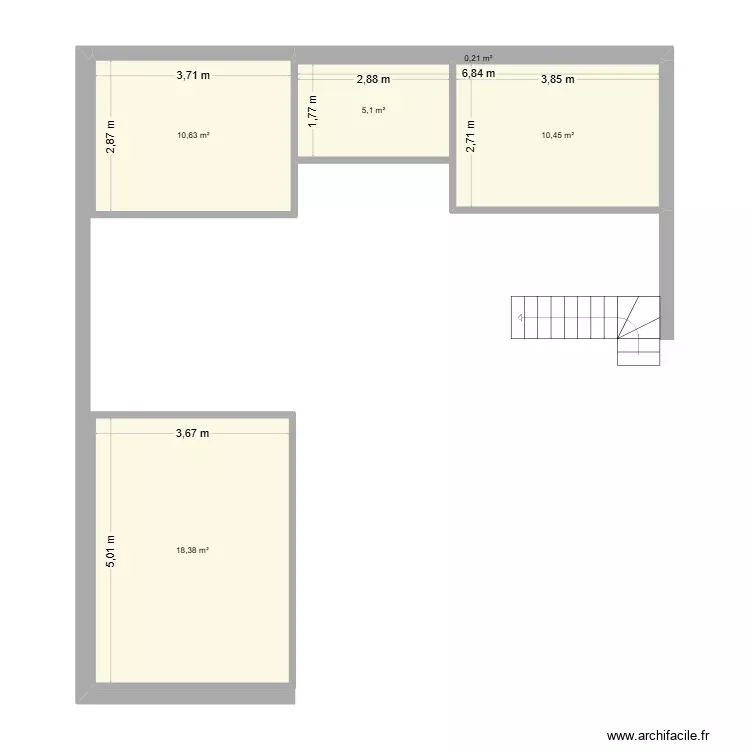 mezzanine 1. Plan de 5 Pièces et 45 m² mezzanine 1. Plan de 5 Pièces et 45 m²